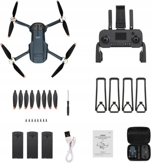 Dron-CHUBORY-A77-WiFi-FPV-84-minuty-z-kamera-2K-HD-2-baterie-A77-AGENT-Model-A77