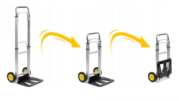 WÓZEK TRANSPORTOWY SKŁADANY HUMBERG 90KG MOBILNY MAGAZYNOWY WARSZTATOWY XL - obrazek 2