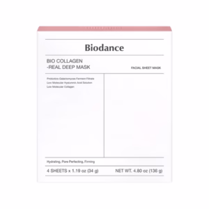 Biodance Bio Collagen Real Deep Mask 4szt - hydrożelowa maska kolagenowa do twarzy z niskocząsteczkowym kolagenem rybim i kwasem hialuronowym