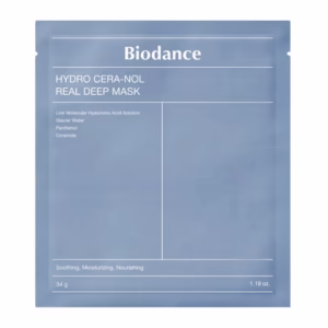 Biodance Maska Hydro Cera-nol Real Deep - maska hydrożelowa z 150h efektem nawilżenia, lodowcowa woda 50000 PPM